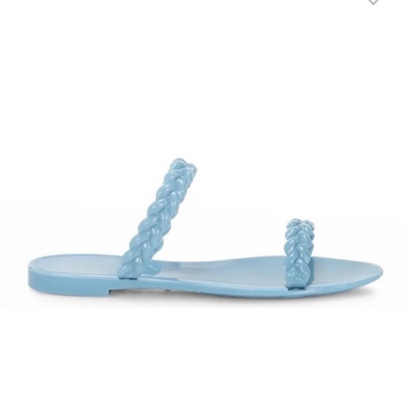 Stuart Weitzman Braida Sawyer Jelly Sandals Sz 8 TURQUESA - Picture 2 of 6